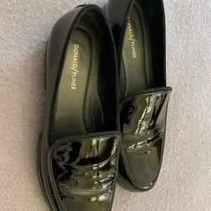 Donald J. Pliner Black Patent Leather Loafers